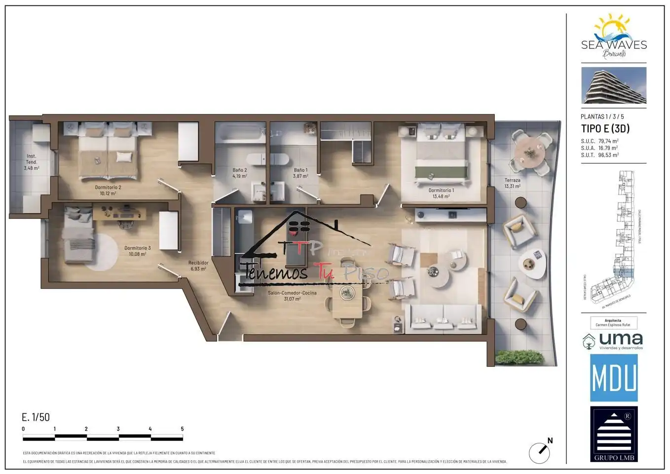 Piso en venta en Avenida Avinguda del Marquès de Benicarló, Puerto
