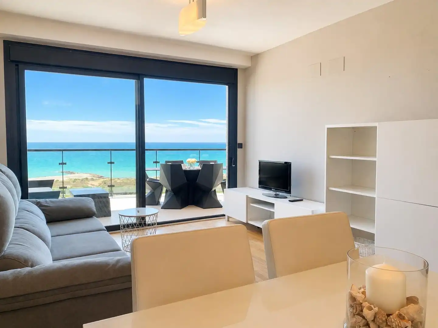 Living room of Apartments for sale in Moncofa  with Air Conditioner, Parquet flooring and Terrace