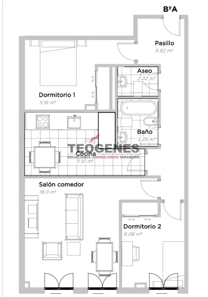 Planta baja en venta en Horcajo de Santiago con Calefacción y Trastero