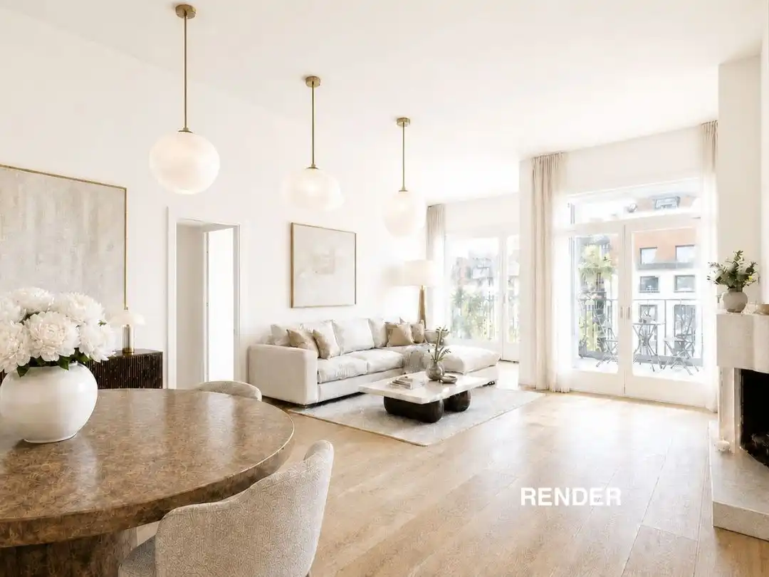 Sala de estar de Piso en venta en  Barcelona Capital con Balcón