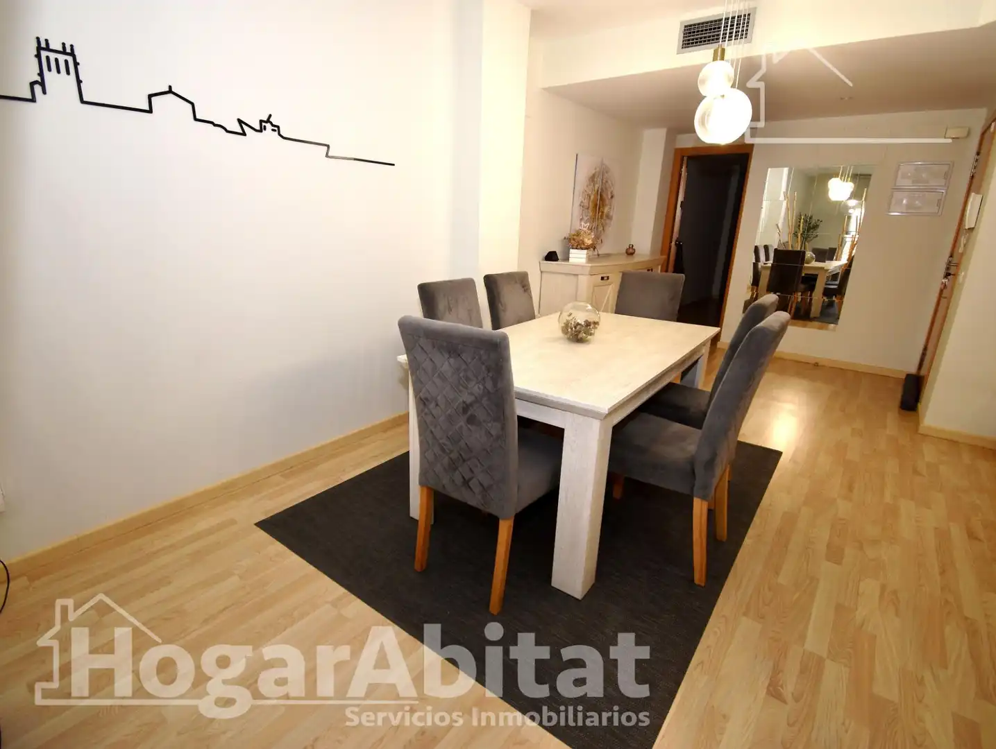 Esszimmer von Wohnung zum Verkauf in Burriana / Borriana mit Parkett, Möbliert und Balkon