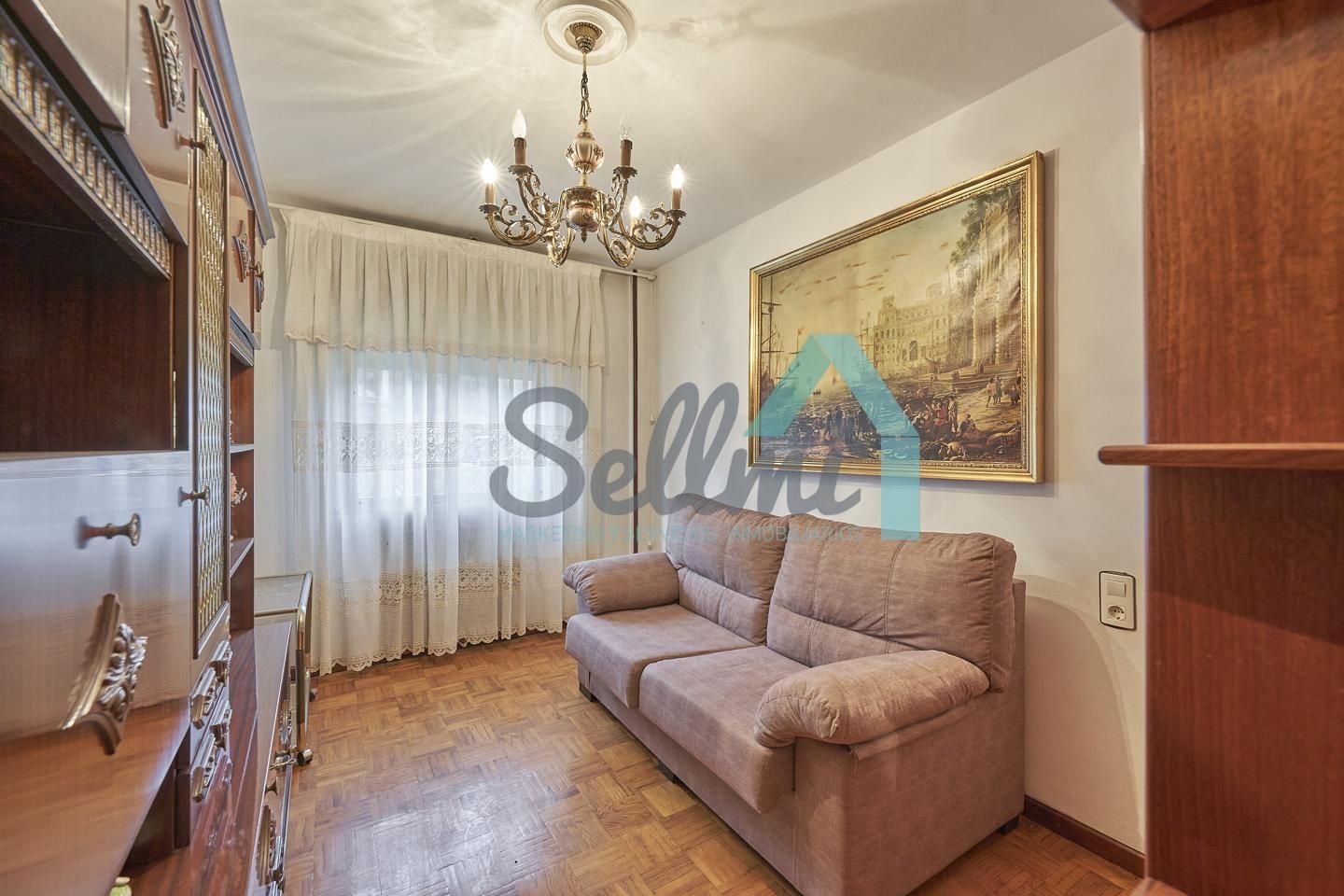 Bedroom of Flat for sale in Aller  with Parquet flooring, Storage room and Furnished