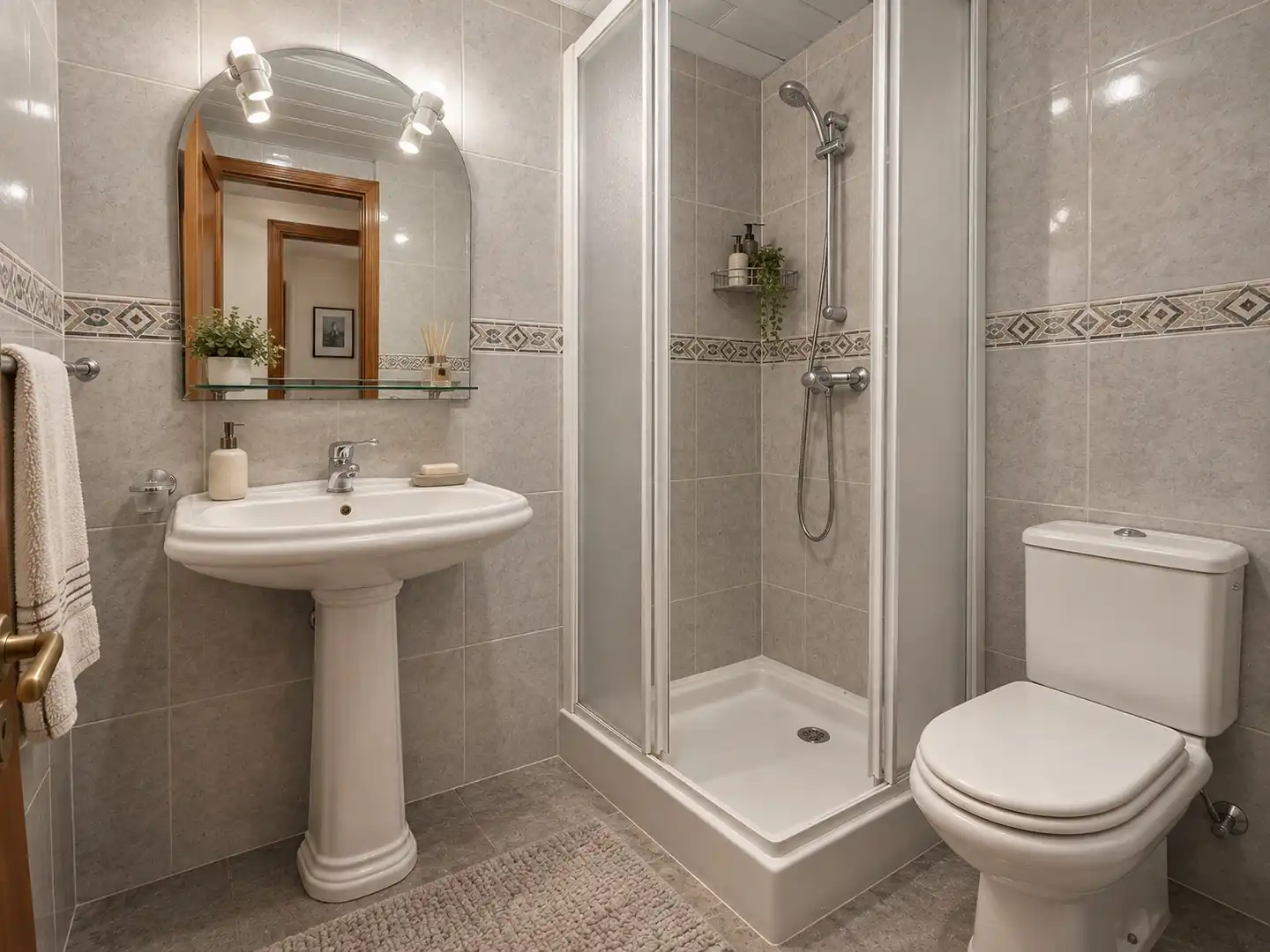 Bathroom of Flat for sale in Benalmádena  with Air Conditioner, Terrace and Furnished