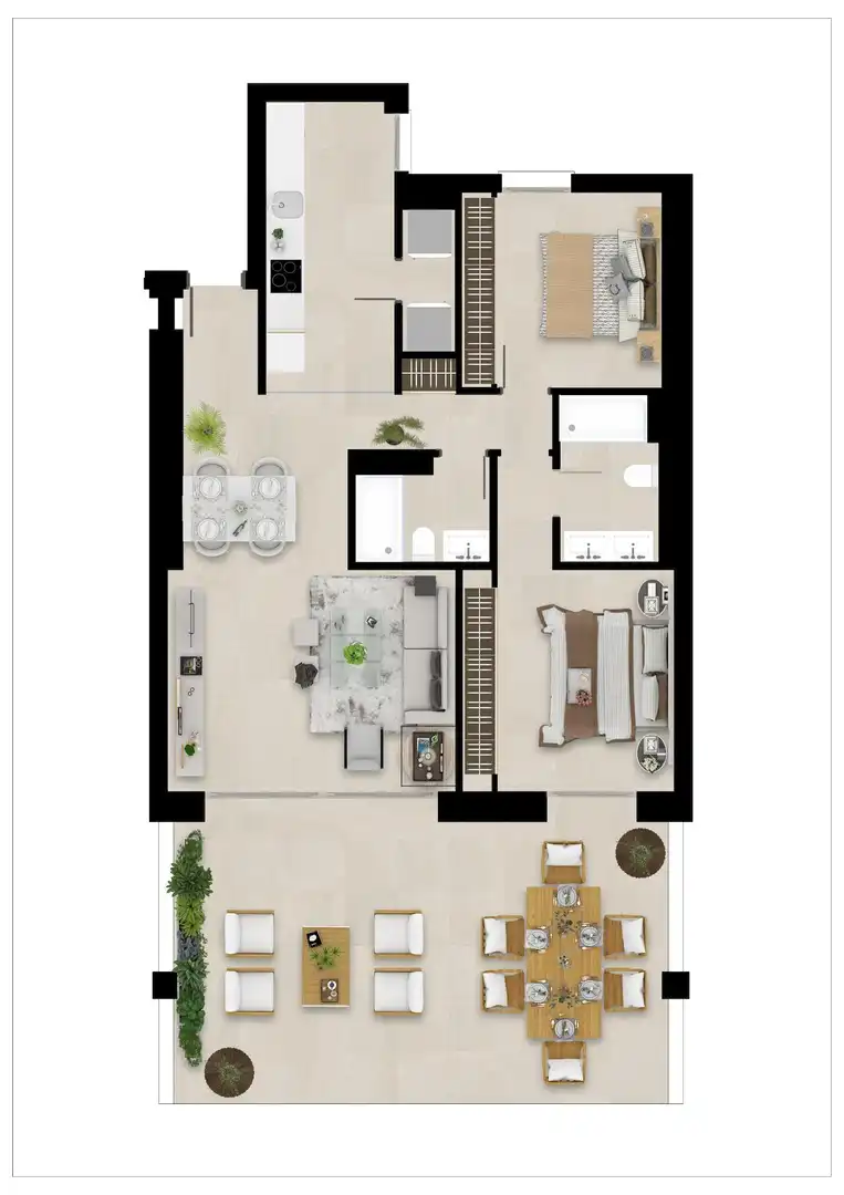 Apartamento en venta en San Roque con Aire acondicionado, Calefacción y Jardín privado