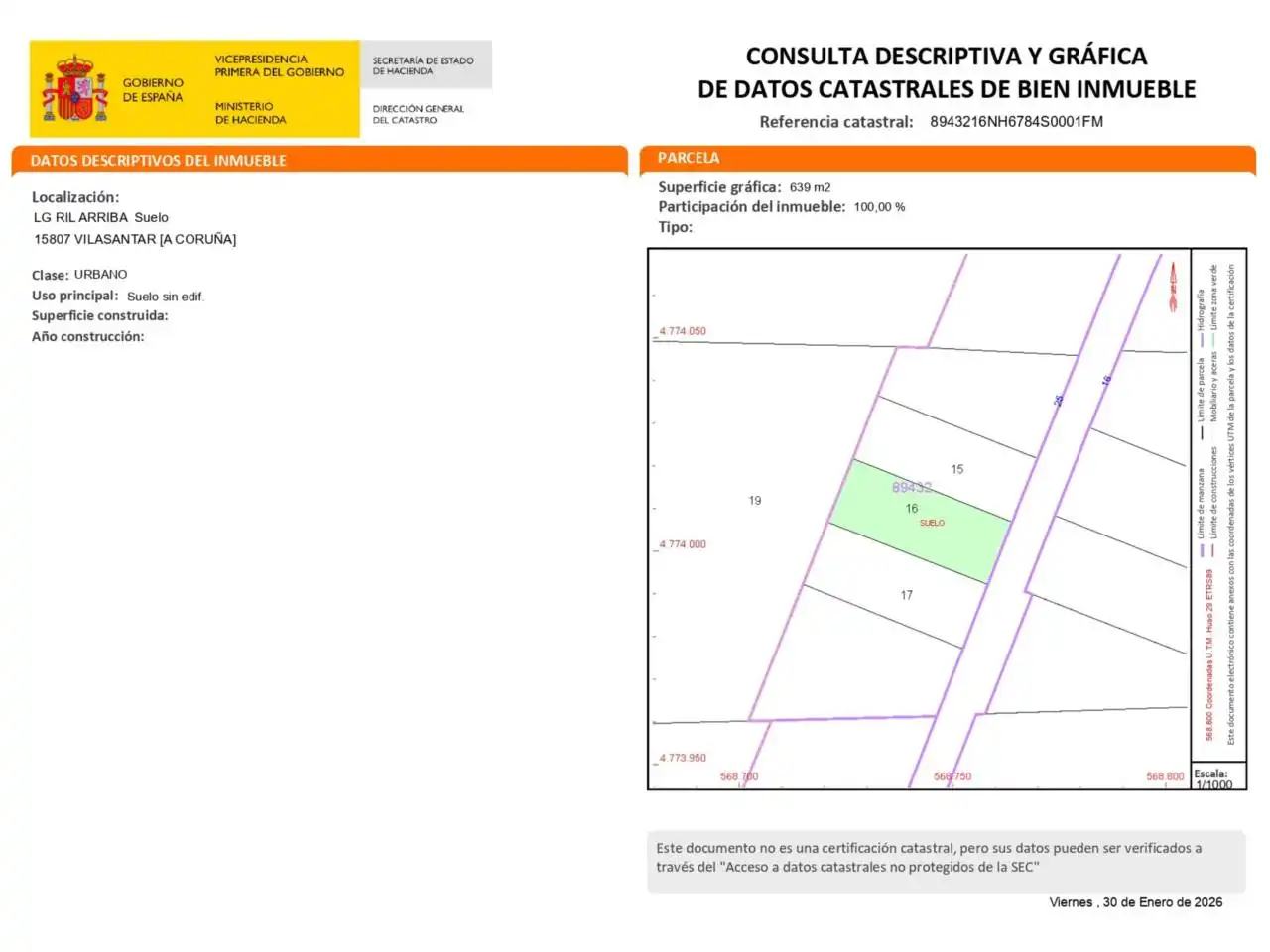 Residential land for sale in Calle Ril Arriba, imagen 5