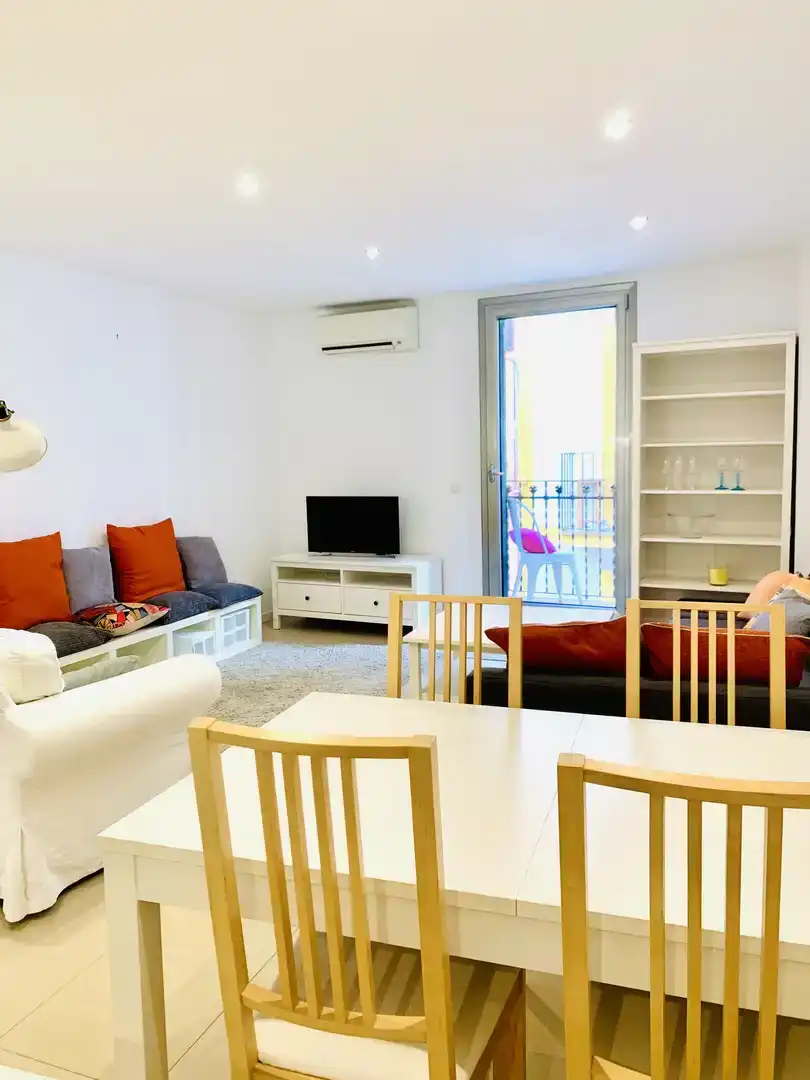 Living room of Flat for rent in  Palma de Mallorca  with Air Conditioner and Balcony