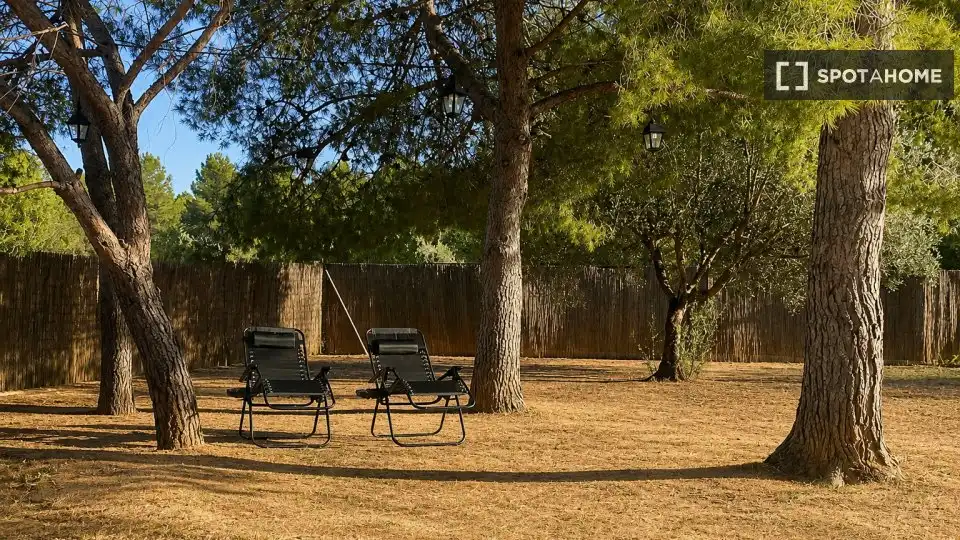 Garden of Flat for rent in Riba-roja de Túria  with Air Conditioner, Heating and Furnished
