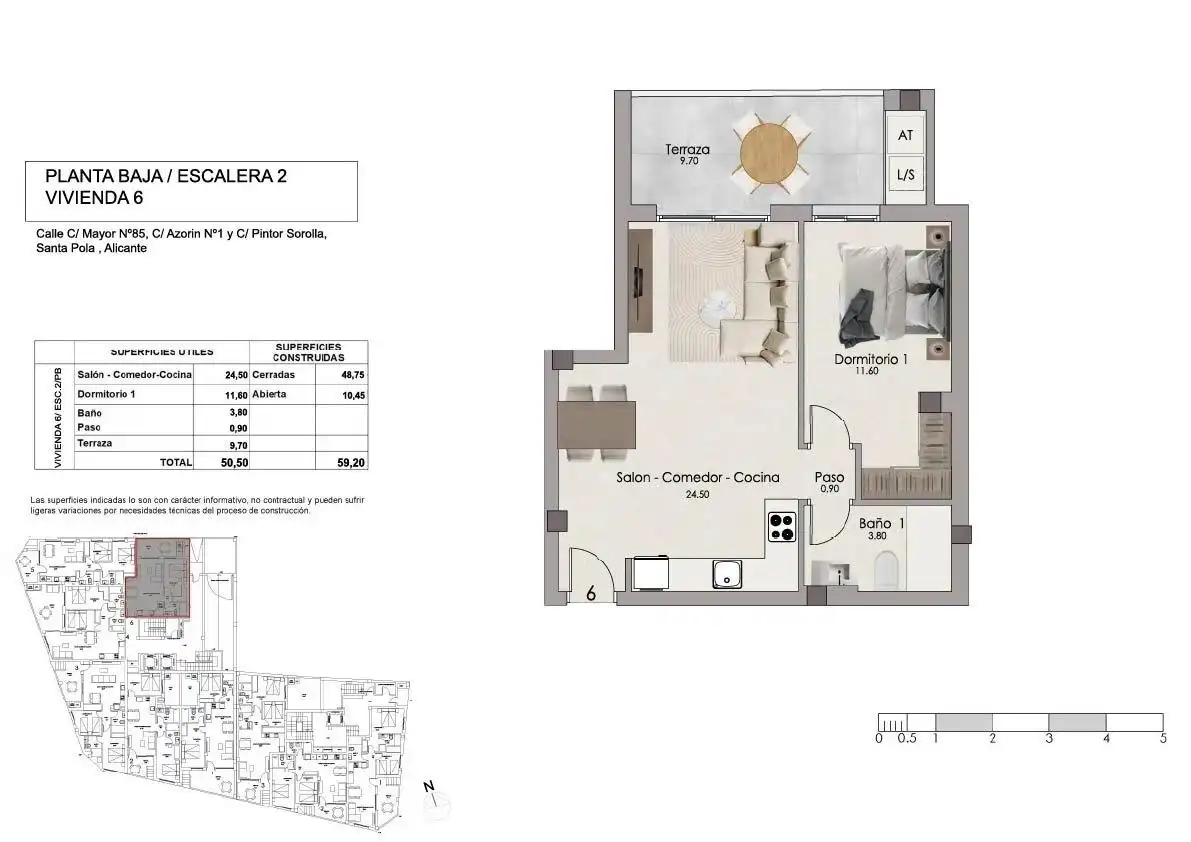 Planta baja en venta en Santa Pola ciudad