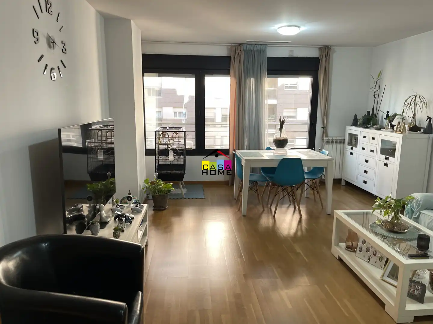 Wohnzimmer von Wohnung zum Verkauf in Castellón de la Plana / Castelló de la Plana mit Klimaanlage, Heizung und Parkett