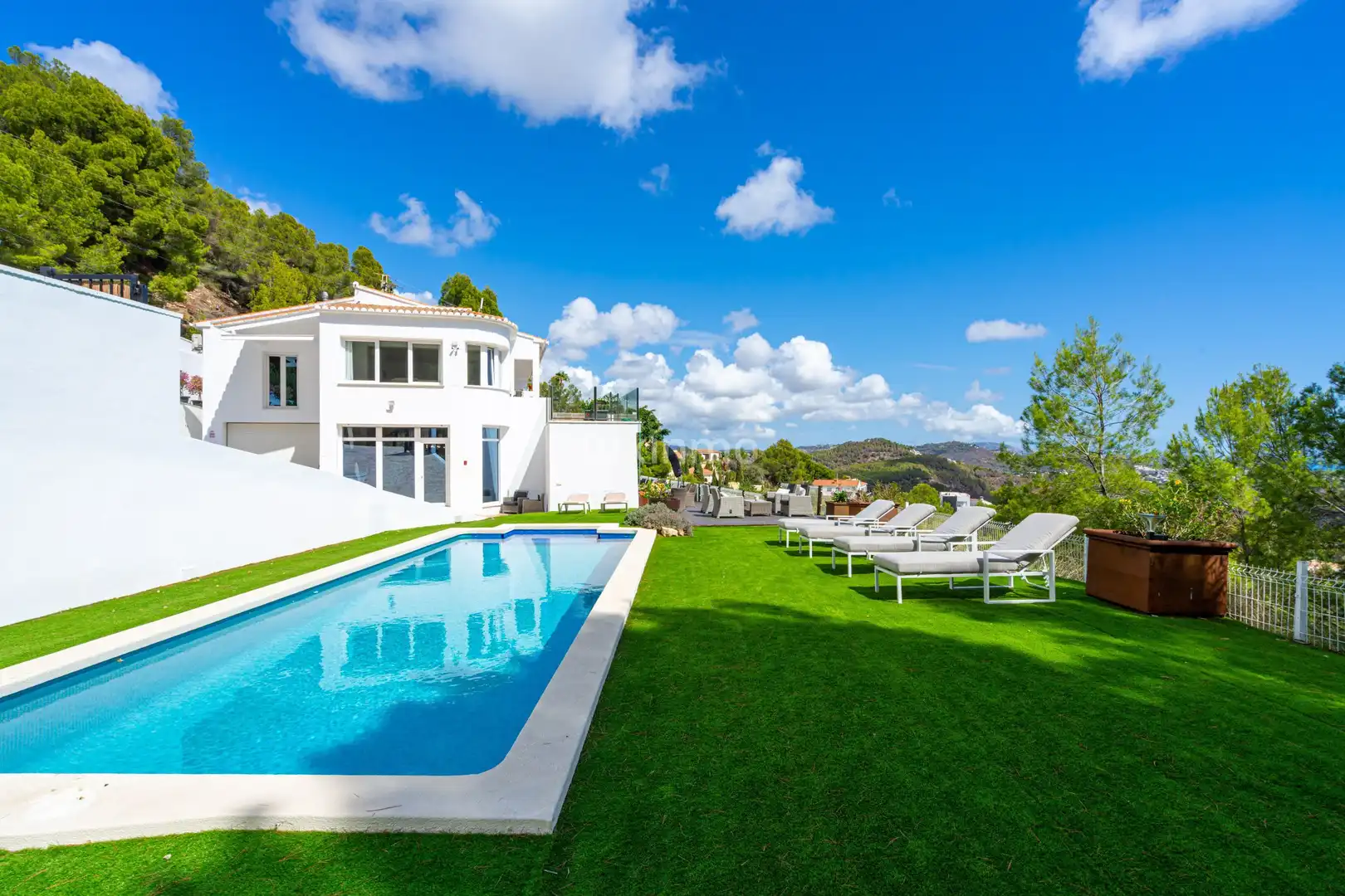 Schwimmbecken von Haus oder Chalet zum Verkauf in Calpe / Calp mit Klimaanlage, Heizung und Terrasse