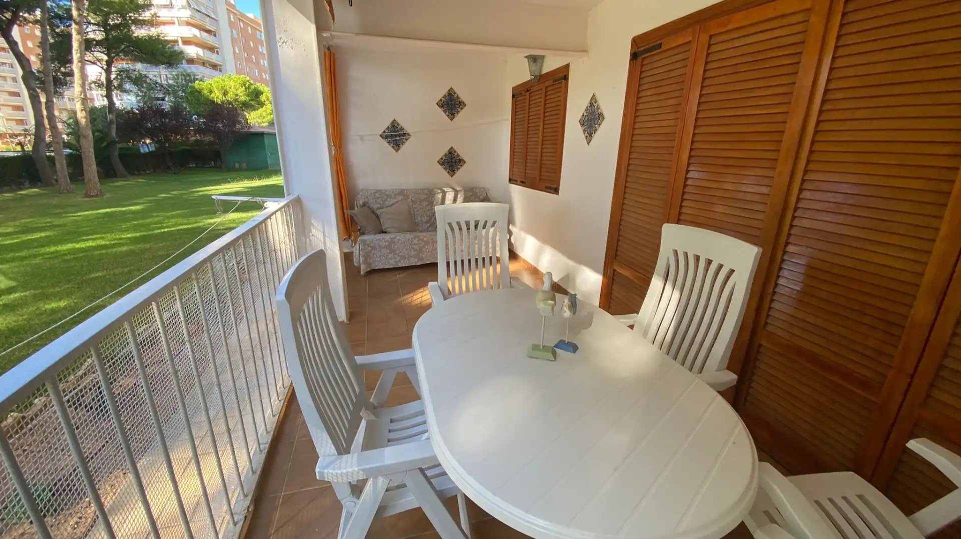 Terrassa de Apartament en venda en Benicasim / Benicàssim amb Jardí privat, Terrassa i Moblat