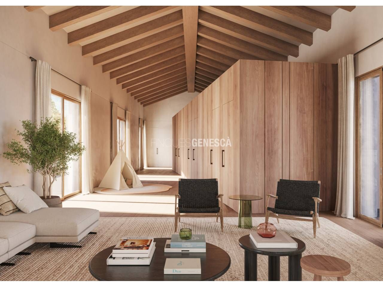 Living room of House or chalet for sale in Matadepera  with Heating, Private garden and Parquet flooring