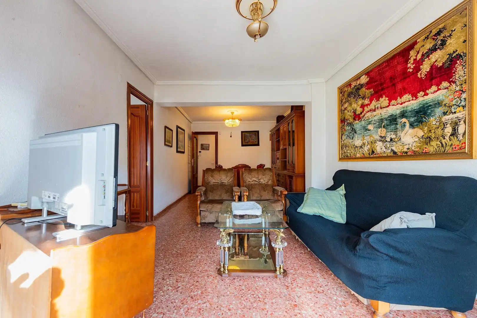 Wohnzimmer von Wohnung zum Verkauf in Valencia mit Balkon