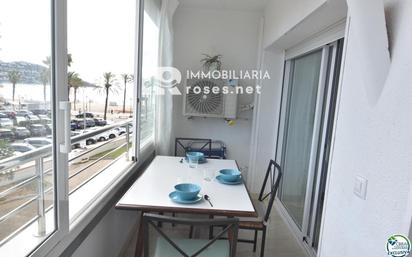 Balcony of Flat for sale in Roses  with Air Conditioner, Terrace and Swimming Pool