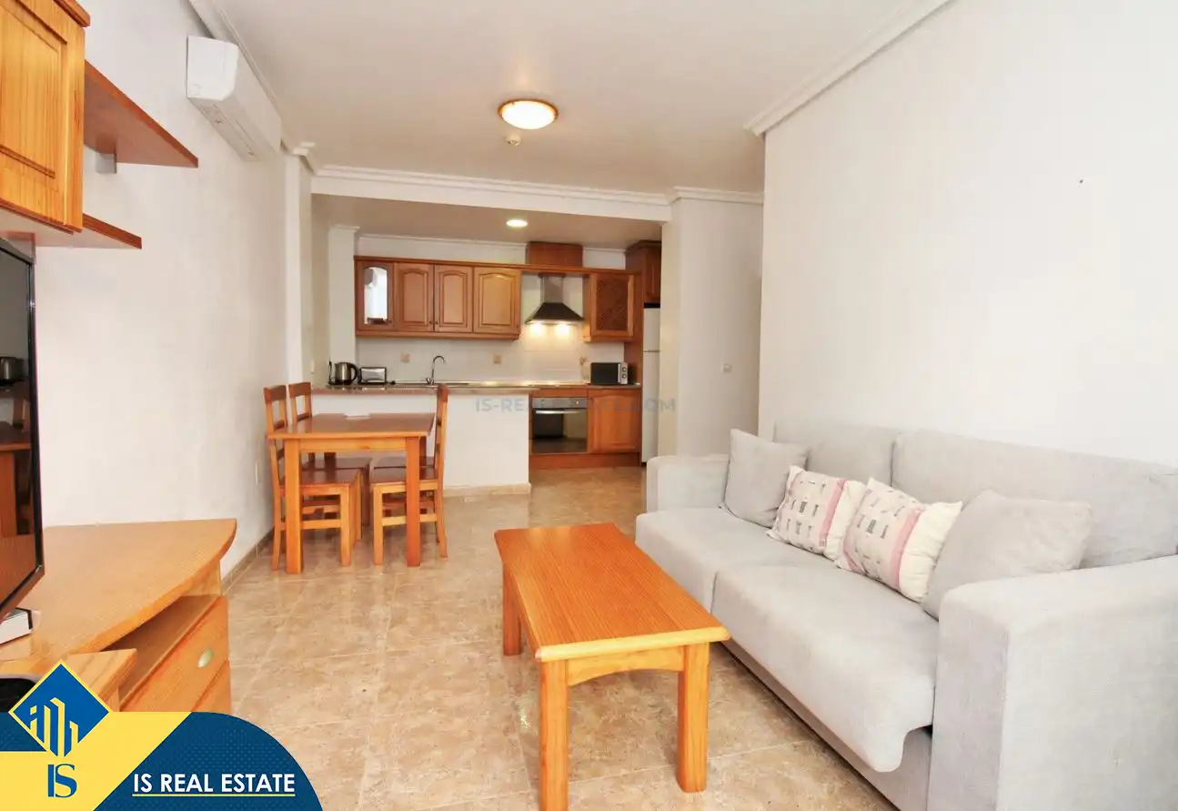 Wohnzimmer von Wohnungen zum Verkauf in Orihuela mit Klimaanlage, Heizung und Terrasse