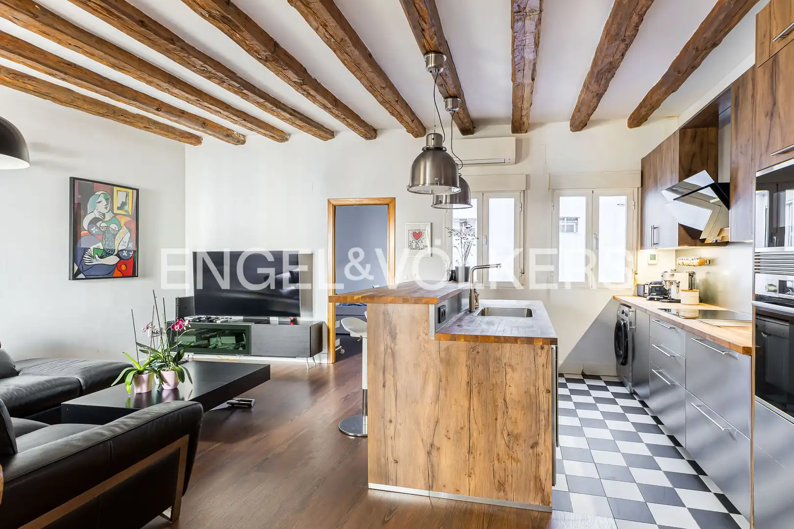 Kitchen of Flat for sale in Madrid  with Air Conditioner, Heating and Terrace