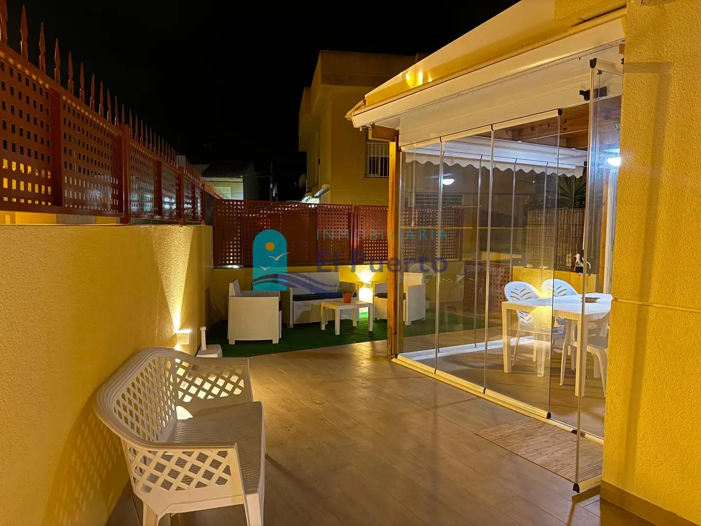 Terrasse von Maisonette zum Verkauf in Mazarrón mit Klimaanlage, Heizung und Privatgarten