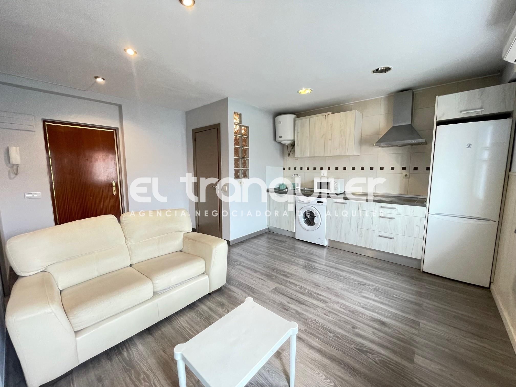 Living room of Flat to rent in  Madrid Capital  with Air Conditioner, Terrace and Furnished