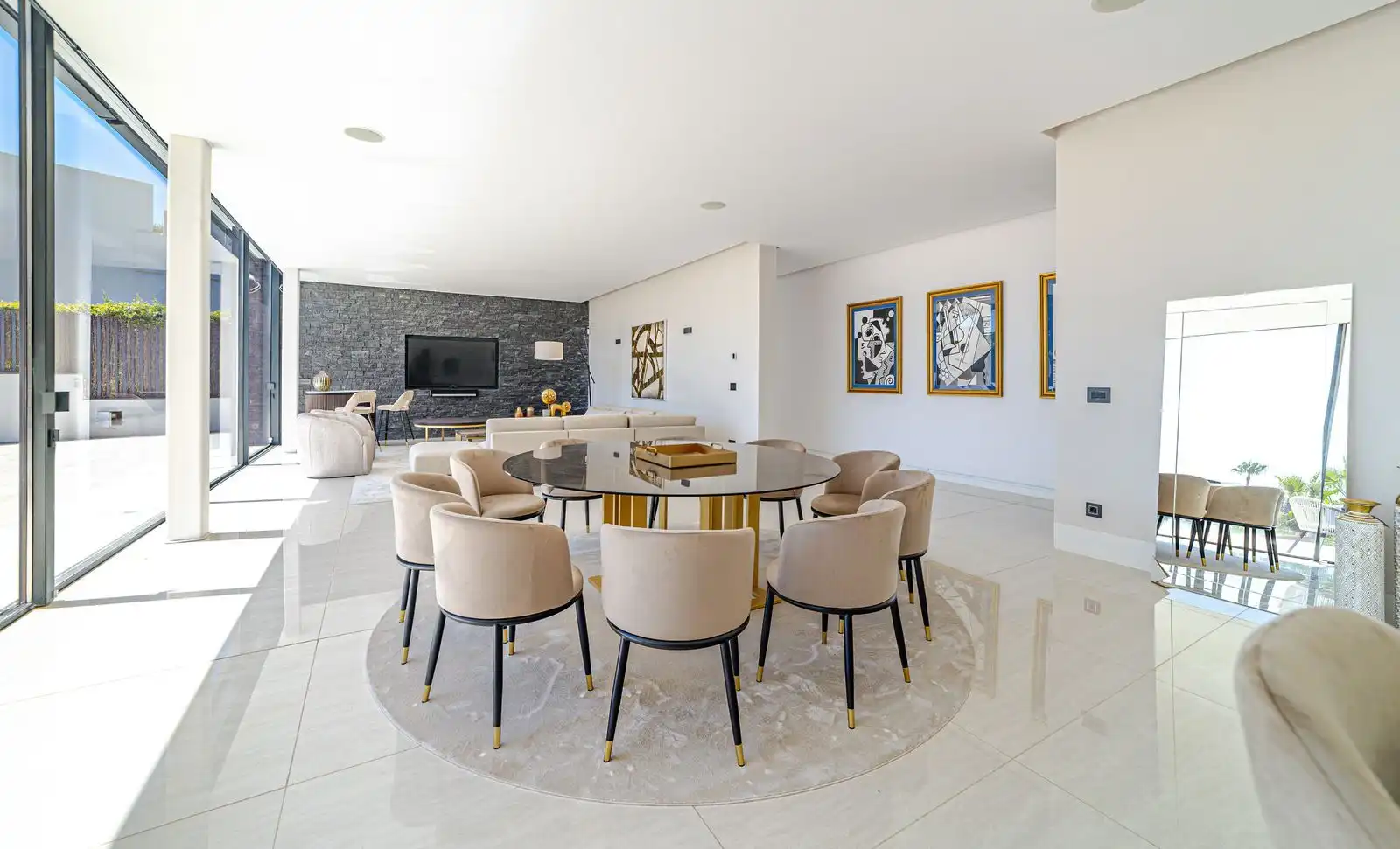 Esszimmer von Haus oder Chalet zur Miete in Marbella mit Klimaanlage, Privatgarten und Terrasse