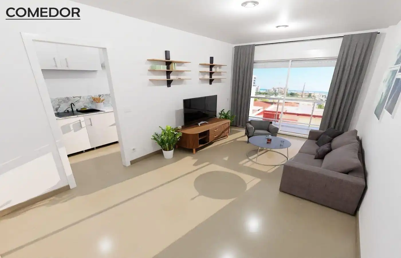Sala de estar de Piso en venta en Vinaròs con Terraza