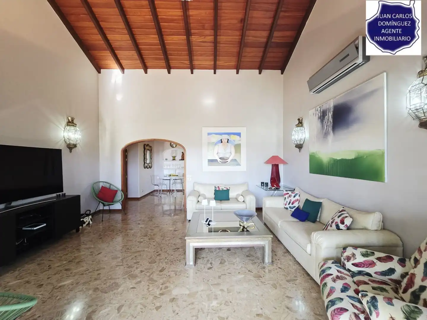Sala de estar de Casa o chalet de alquiler en San Bartolomé de Tirajana con Aire acondicionado, Jardín privado y Terraza