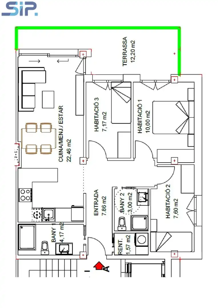 Piso en venta en Santa Margarida I Els Monjos con Parquet, Terraza y Balcón