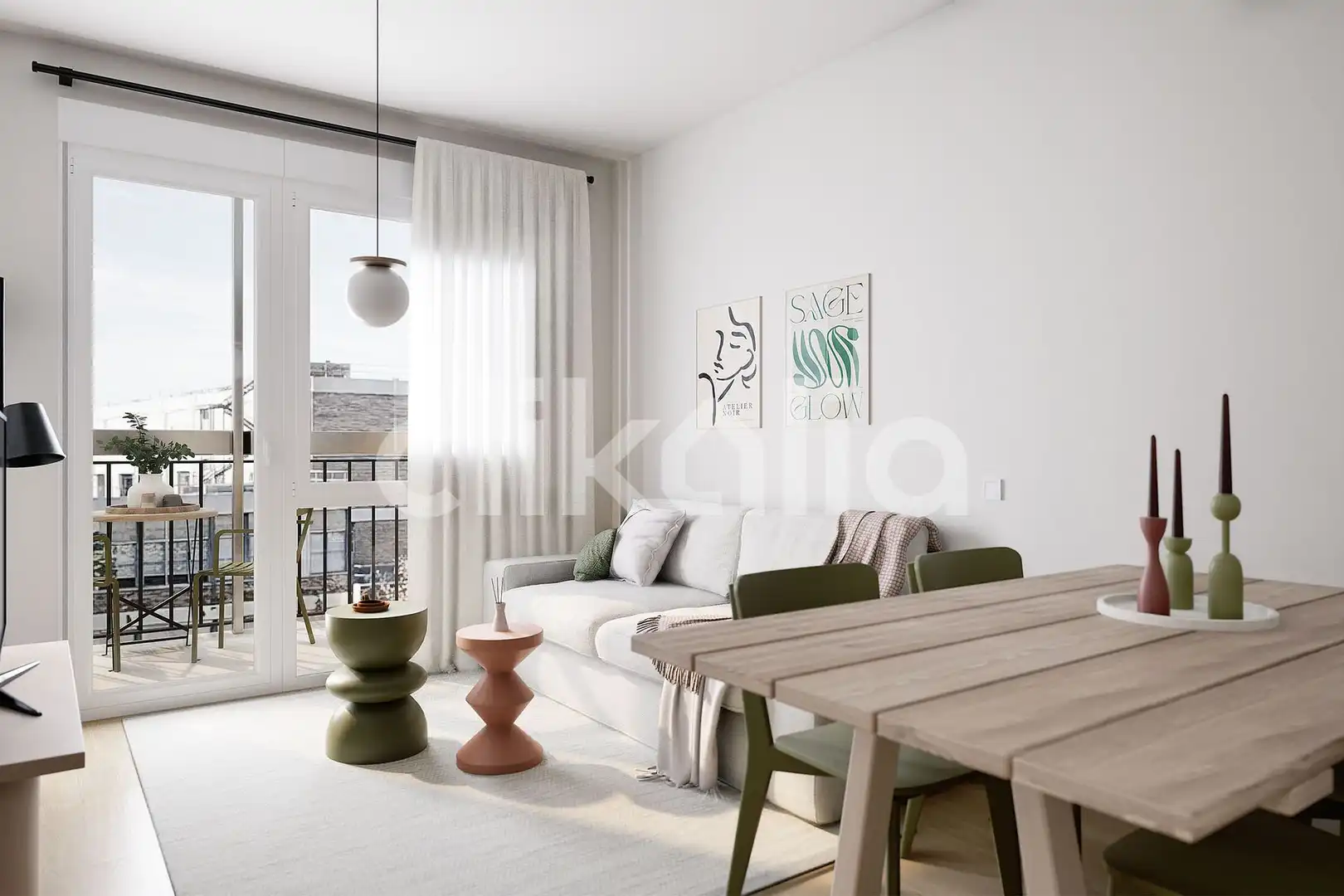Sala de estar de Piso en venta en  Sevilla Capital con Aire acondicionado y Terraza