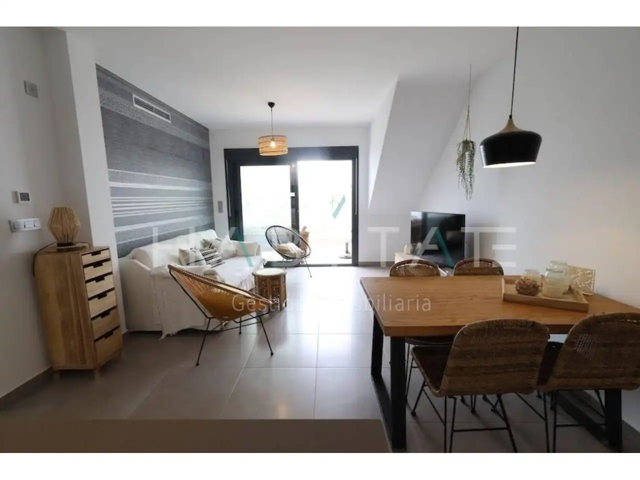 Sala de estar de Casa o chalet en venta en Pilar de la Horadada con Aire acondicionado, Terraza y Amueblado