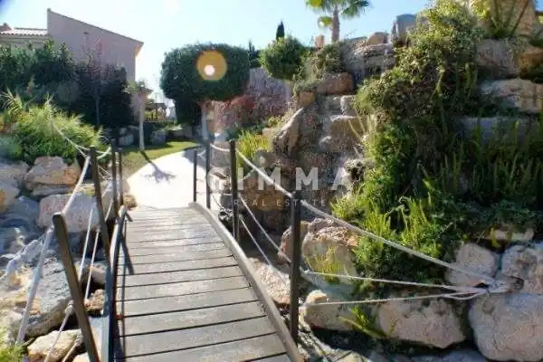 Vista exterior de Casa adosada en venta en Polop con Jardín privado, Terraza y Trastero