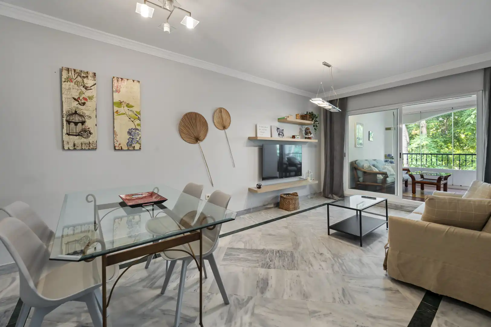 Dining room of Apartments for rent in Marbella  with Terrace, Swimming Pool and Community pool