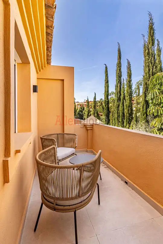 Terraza de Casa adosada en venta en Estepona con Aire acondicionado, Calefacción y Jardín privado