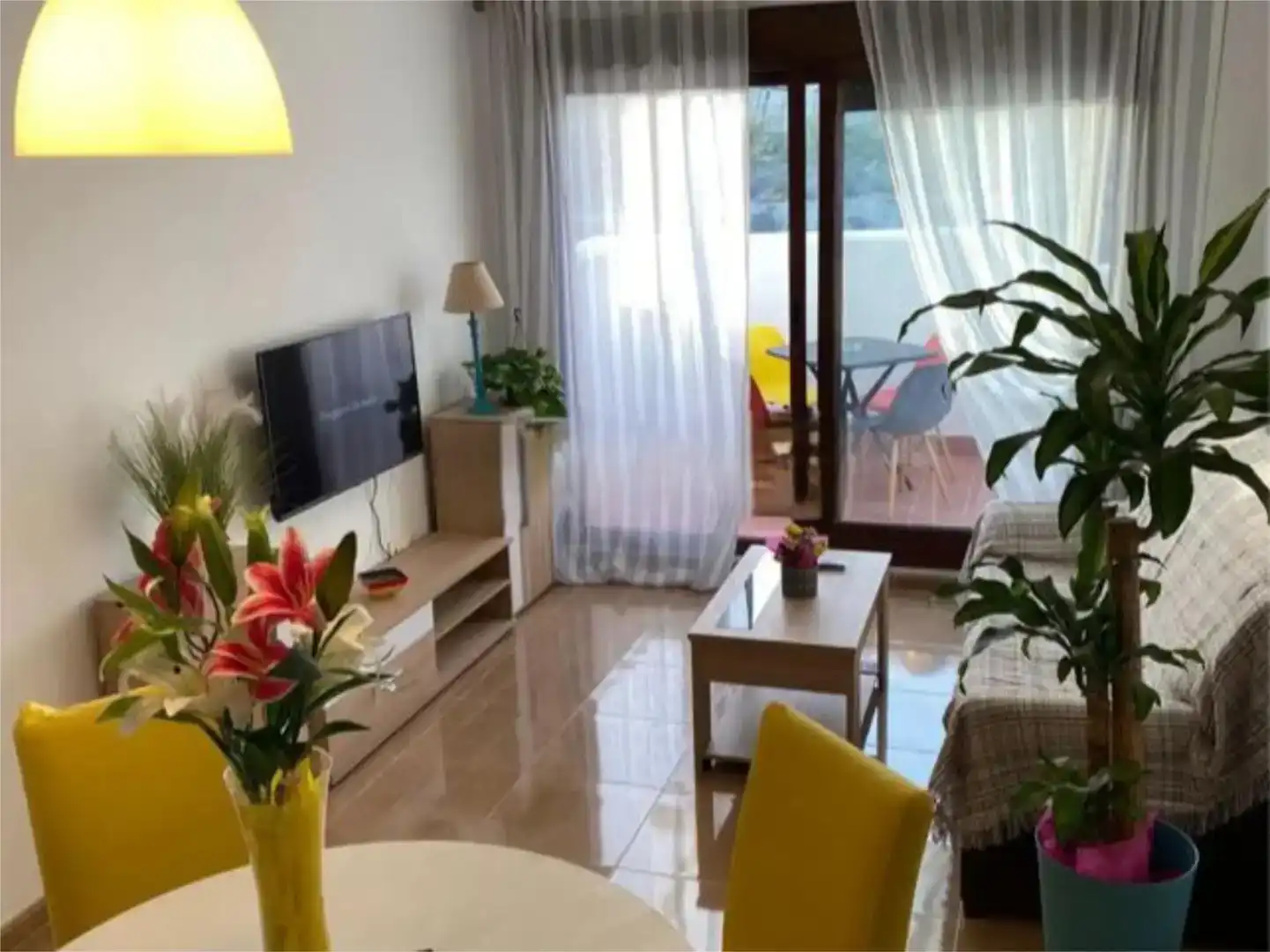 Living room of Flat for rent in Vera  with Air Conditioner, Swimming Pool and Balcony