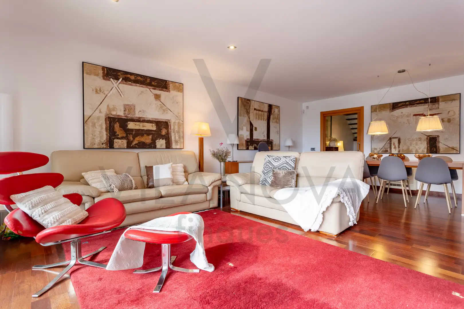 Sala d'estar de Casa adosada en venda en Castellvell del Camp amb Aire condicionat, Calefacció i Jardí privat