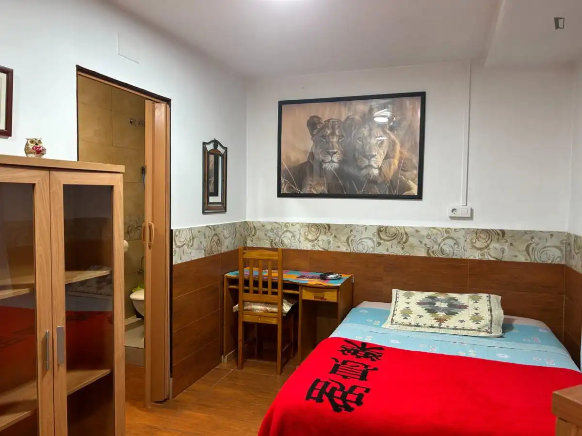 Schlafzimmer von Wohnung zur Miete in  Barcelona Capital mit Klimaanlage, Heizung und Möbliert