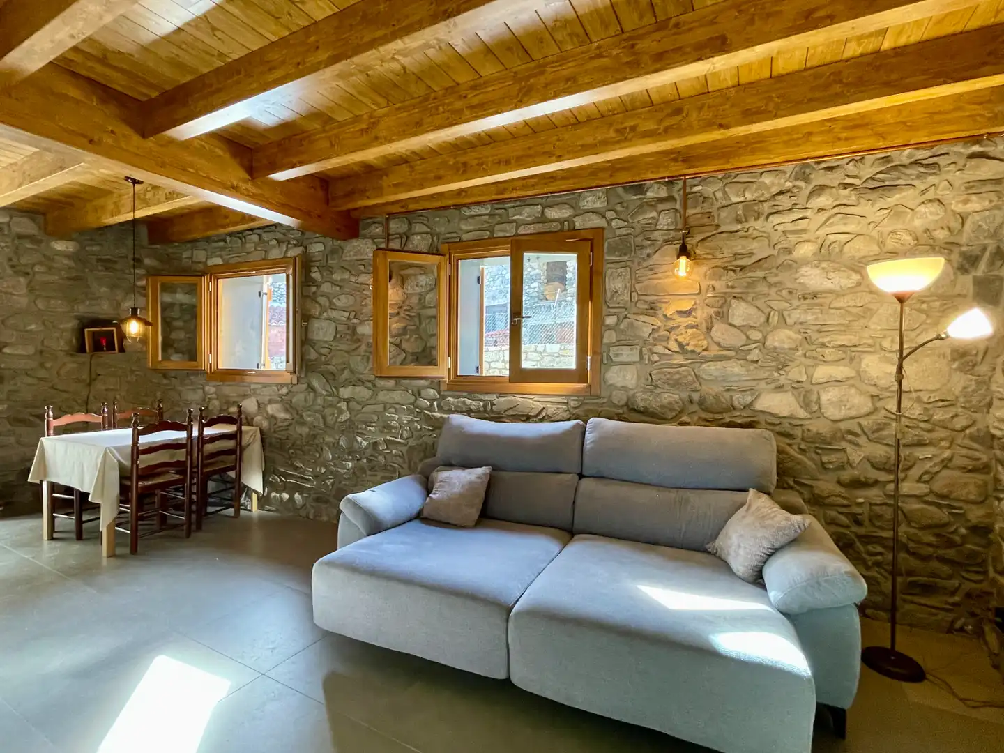 Sala de estar de Finca rústica en venta en Setcases con Calefacción, Parquet y Trastero