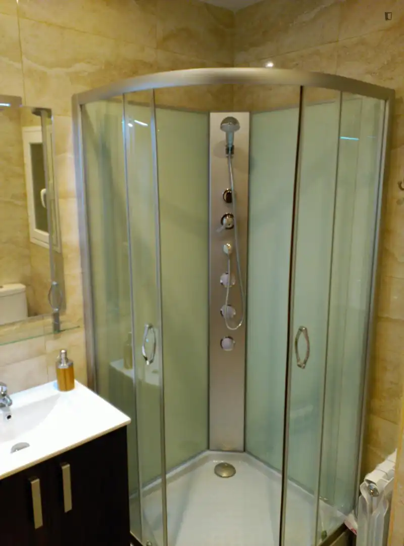 Bany de Apartament de lloguer en Madrid amb Aire condicionat, Calefacció i Moblat
