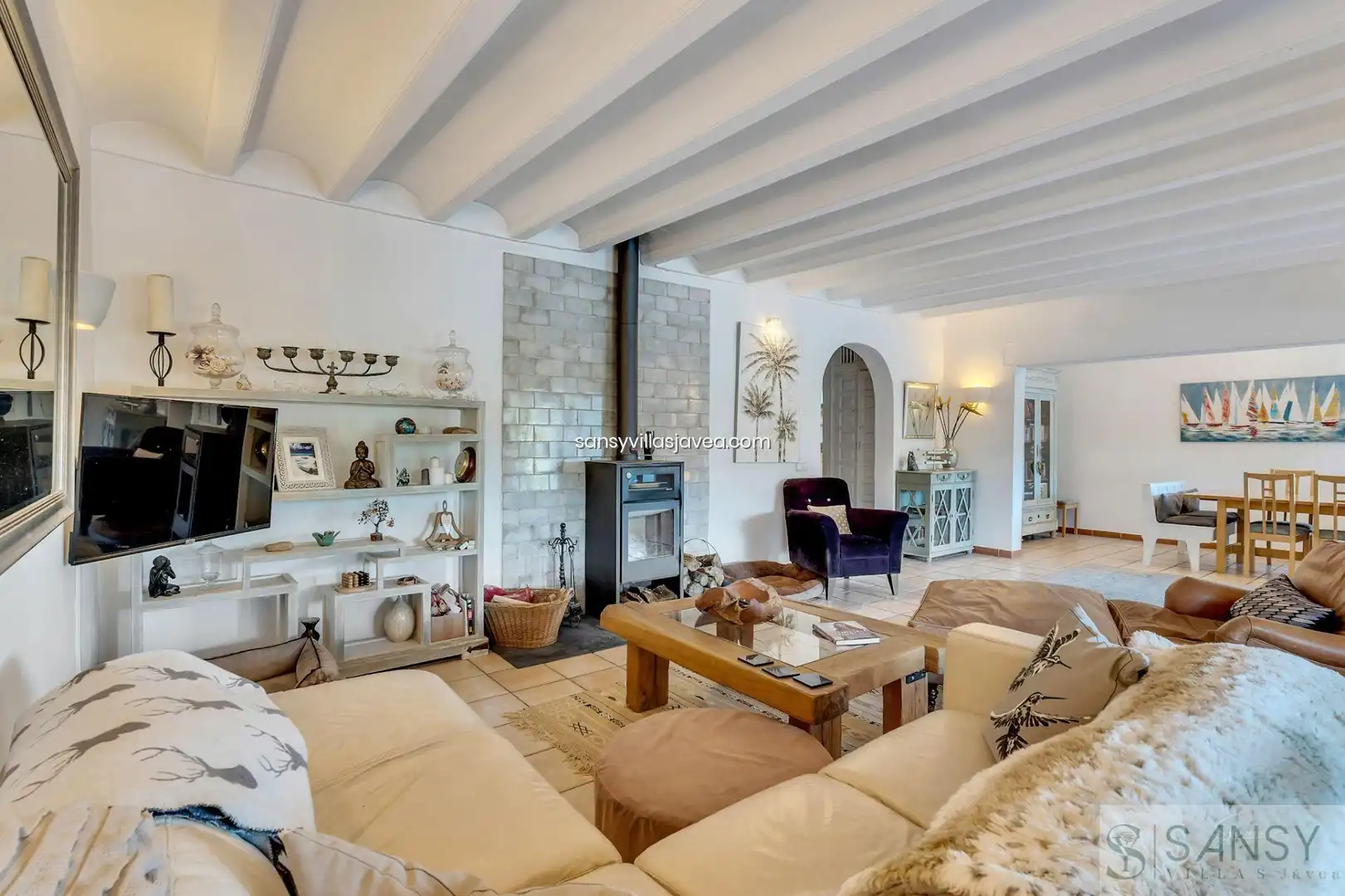 Sala d'estar de Casa o xalet en venda en Jávea / Xàbia amb Aire condicionat i Traster