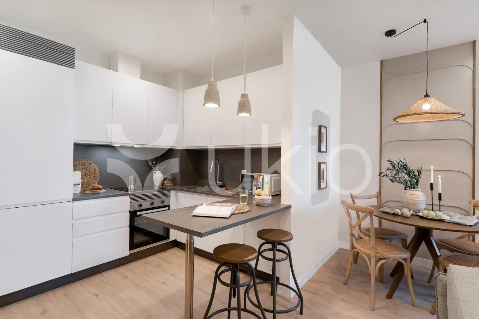 Cocina de Apartamento de alquiler en Madrid con Aire acondicionado, Calefacción y Amueblado