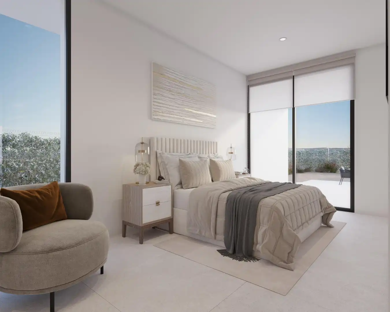 Habitación de Casa o chalet en venta en Fuente Álamo de Murcia con Aire acondicionado, Calefacción y Jardín privado