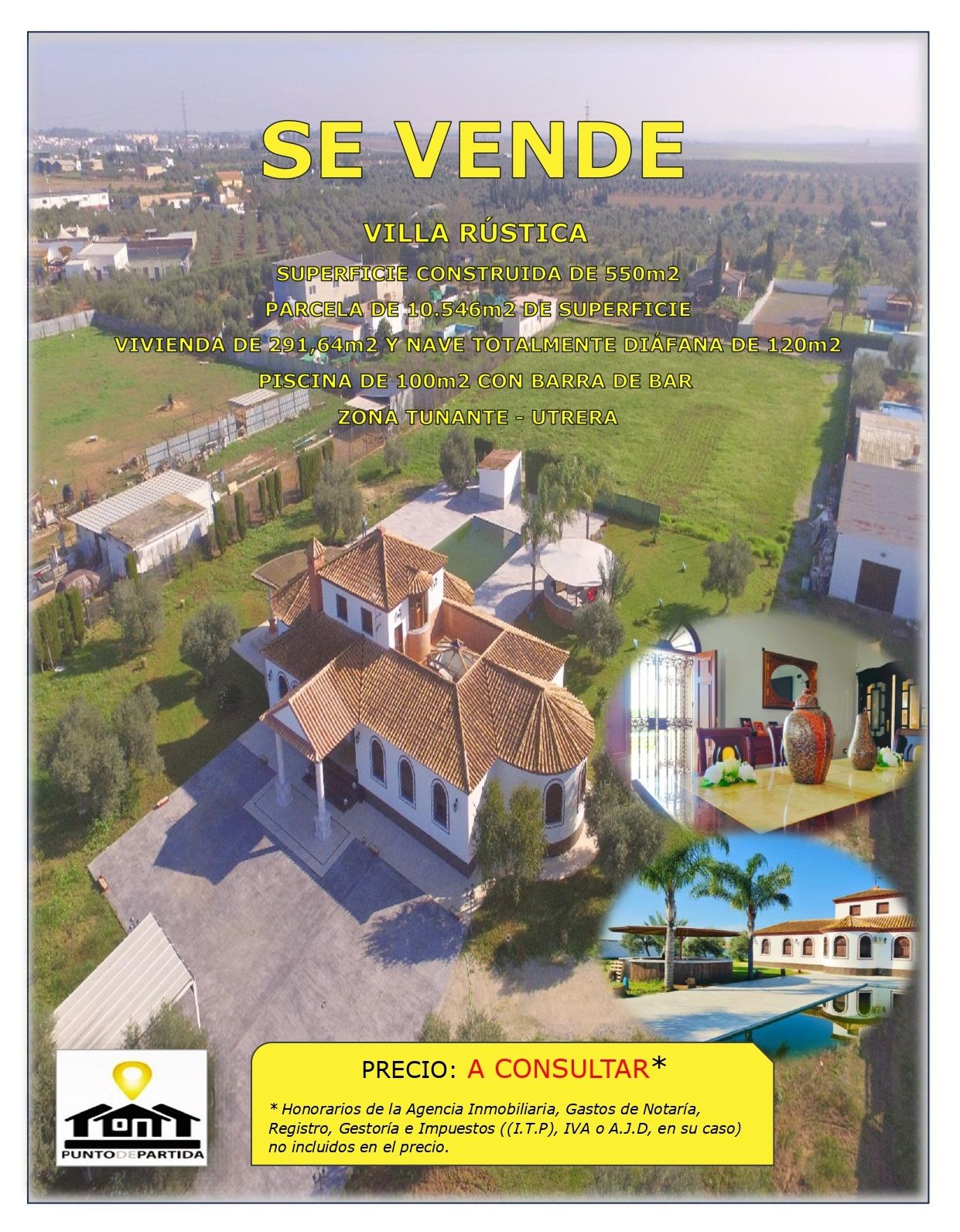 Jardí de Finca rústica en venda en Utrera amb Aire condicionat, Calefacció i Jardí privat
