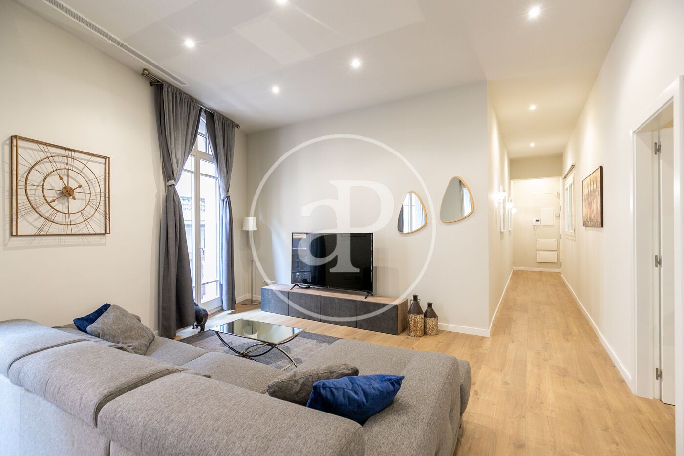 Sala d'estar de Pis en venda en  Barcelona Capital amb Aire condicionat, Calefacció i Moblat