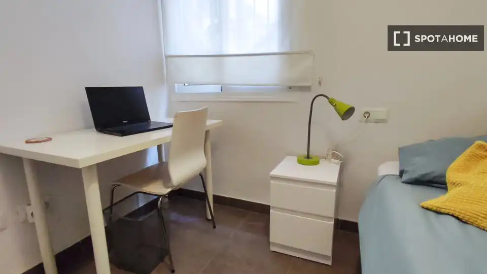 Schlafzimmer von Wohnungen zur untervermieten in Málaga mit Klimaanlage, Heizung und Terrasse