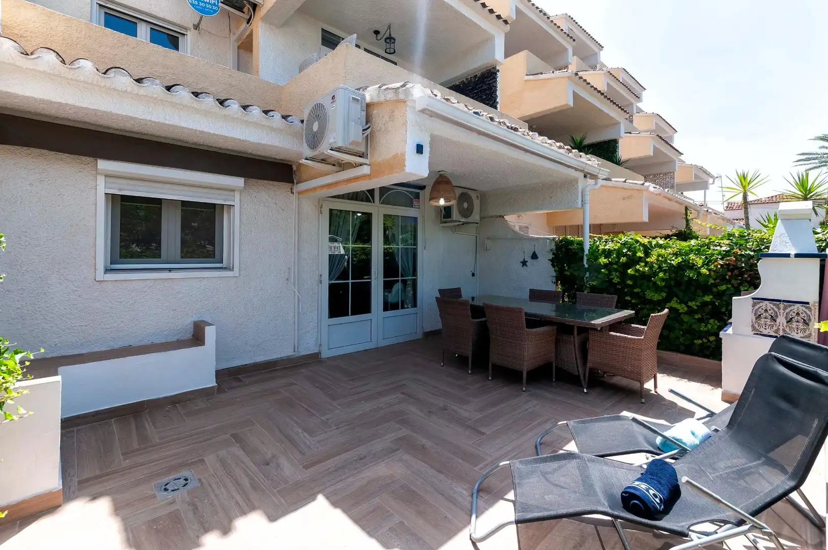 Terraza de Apartamento en venta en Jávea / Xàbia con Jardín privado, Terraza y Piscina comunitaria
