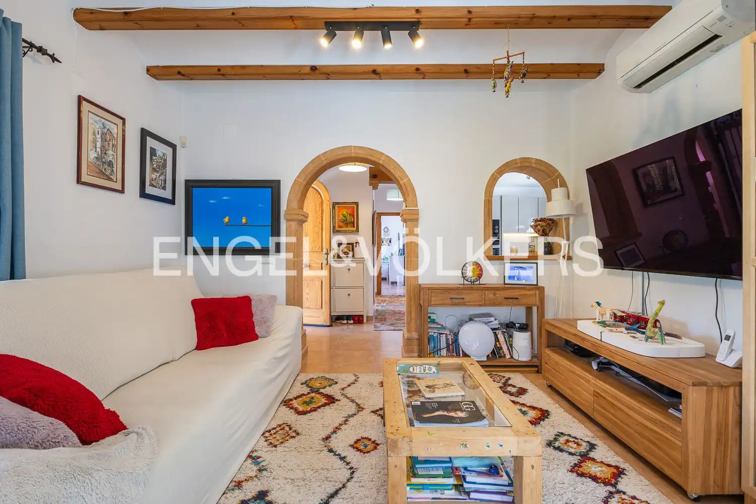 Sala d'estar de Finca rústica en venda en Jávea / Xàbia amb Aire condicionat, Calefacció i Jardí privat