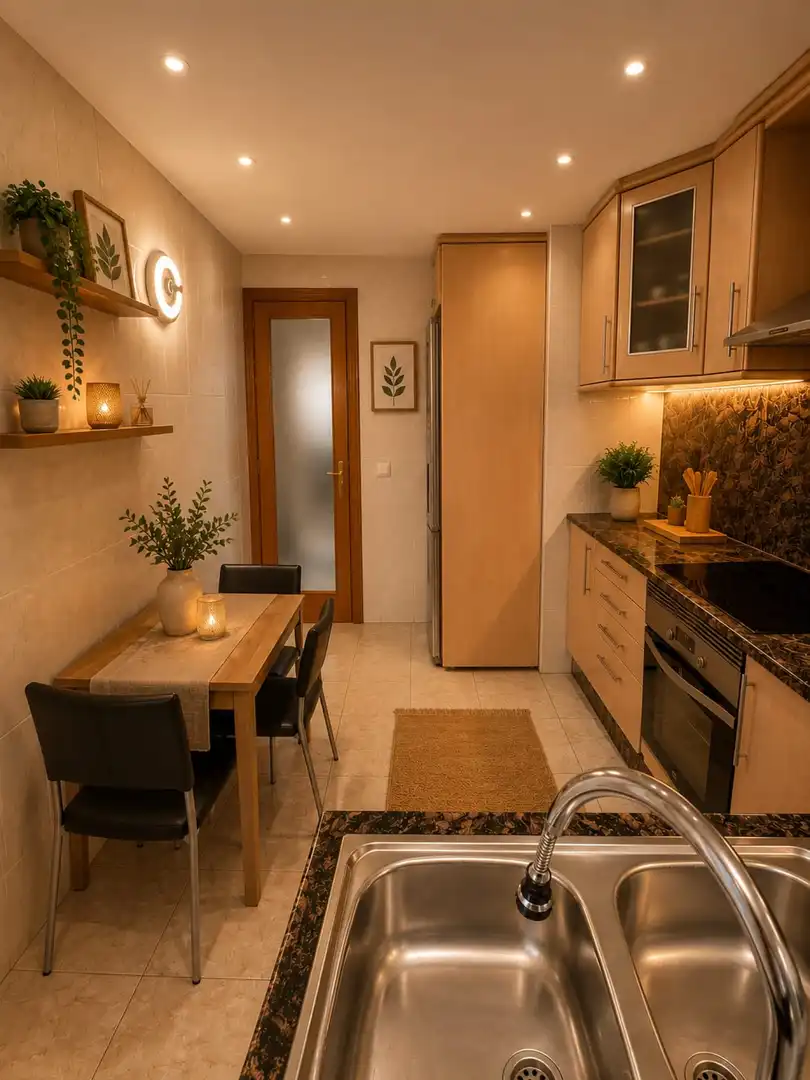 Küche von Wohnung zum Verkauf in  Palma de Mallorca mit Klimaanlage, Heizung und Terrasse