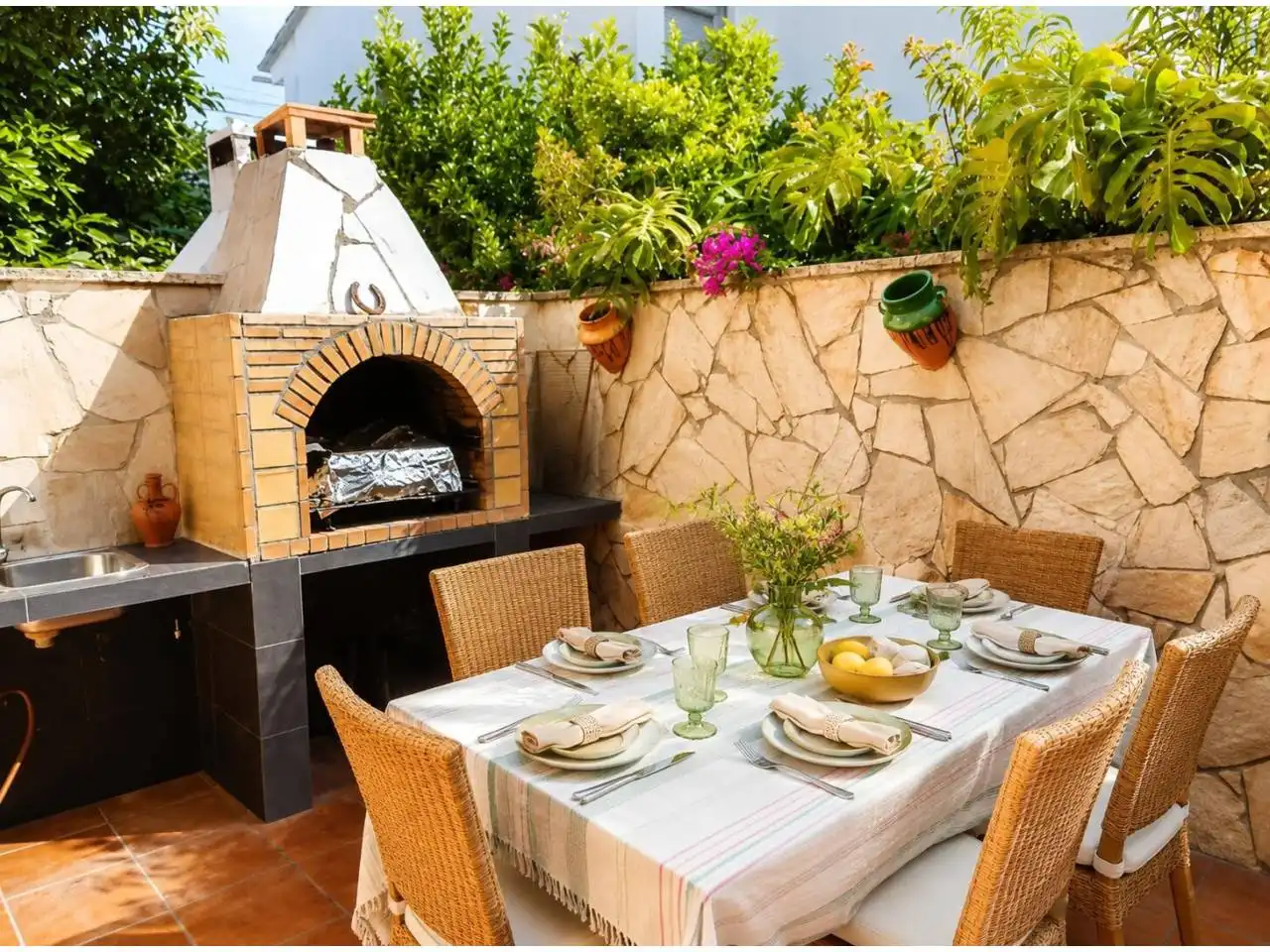 Terraza de Casa o chalet en venta en Cubelles con Aire acondicionado, Calefacción y Jardín privado