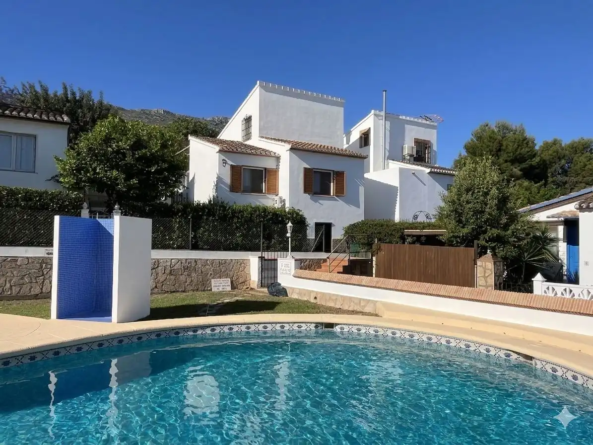 Exterior view of Detached homes for sale in Dénia  with Air Conditioner, Heating and Private garden