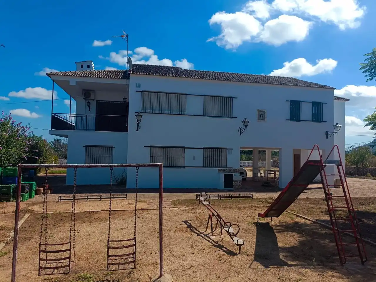 Vista exterior de Casa o chalet en venta en Benicull de Xúquer con Jardín privado, Terraza y Piscina