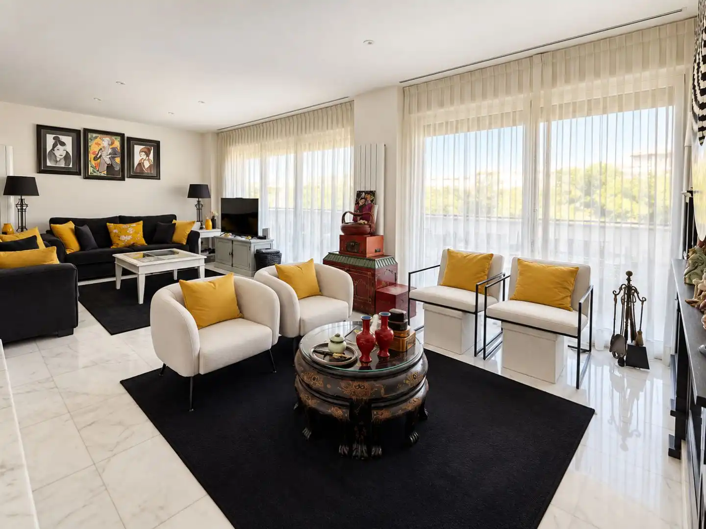 Sala d'estar de Casa o xalet en venda en Boadilla del Monte amb Aire condicionat, Terrassa i Balcó