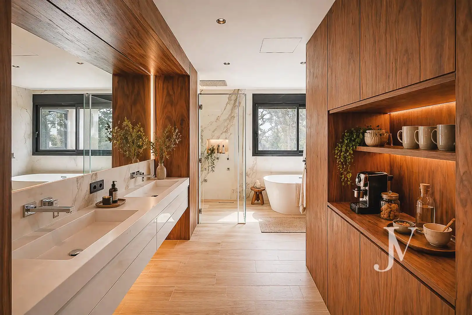 Badezimmer von Haus oder Chalet zum Verkauf in Ciudalcampo mit Klimaanlage, Heizung und Privatgarten